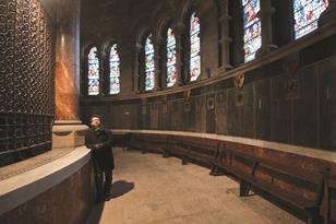 Tom De Paor in the ambulatory at St Fin Barre's Cathedral.